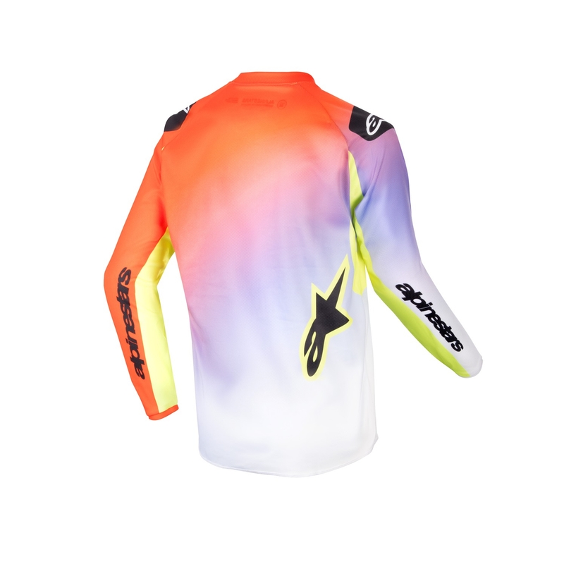 Dziecięca koszulka motocrossowa Alpinestars Racer Lucent 2024 biało-czarno-żółta