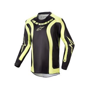 Dziecięca koszulka motocrossowa Alpinestars Racer Lurv 2024 czarny-fluo żółty