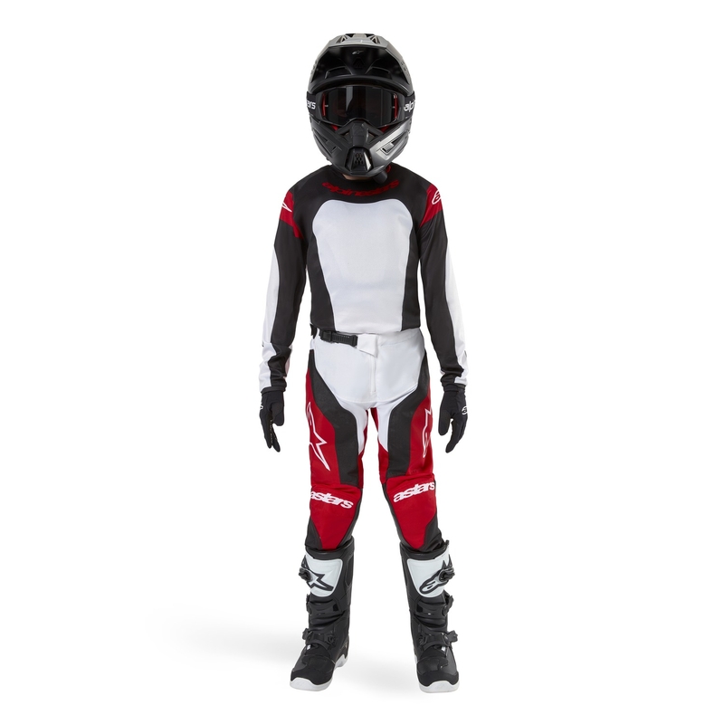 Dziecięca koszulka motocrossowa Alpinestars Racer Ocuri 2024 czerwono-biało-czarna