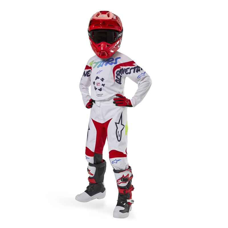 Koszulka motocrossowa dziecięca Alpinestars Racer Hana w kolorze białym