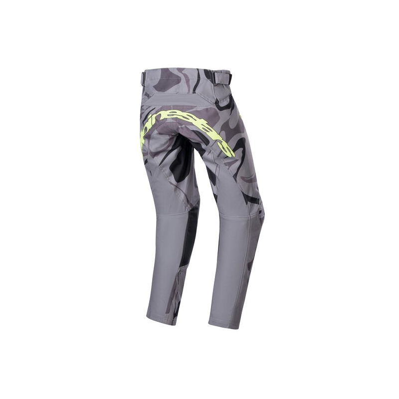 Spodnie motocrossowe Alpinestars Racer Tactical 2024 Kids szare camo-fluo żółto-czarne