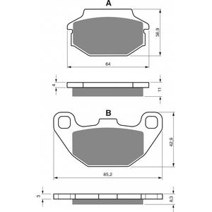 Brake pads GOLDFREN 183 AD  STREET