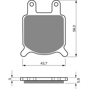 Brake pads GOLDFREN 184 S3