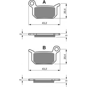 Brake pads GOLDFREN 190 AD