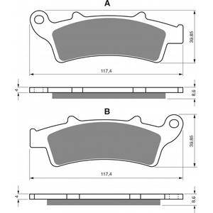 Brake pads GOLDFREN 193 AD  OFF-ROAD FRONT