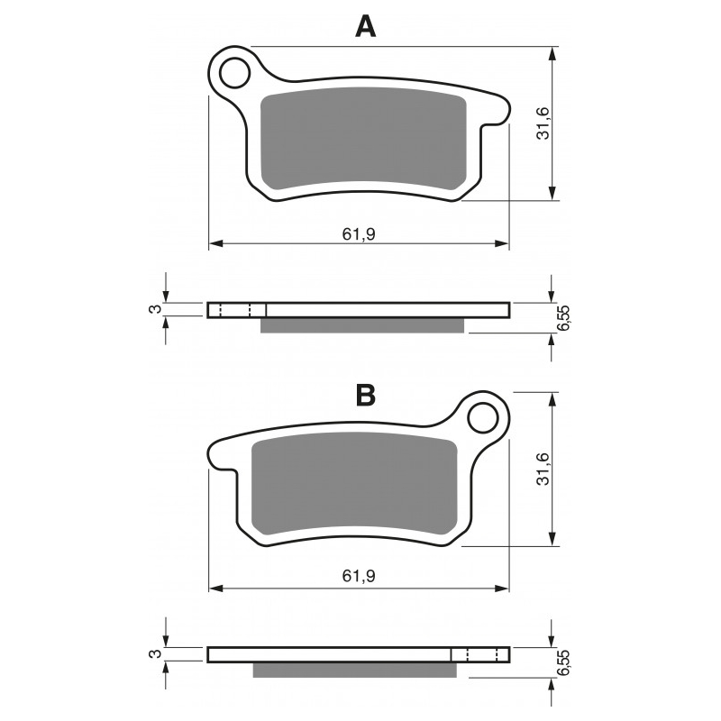 Brake pads GOLDFREN S33 OFF-ROAD FRONT