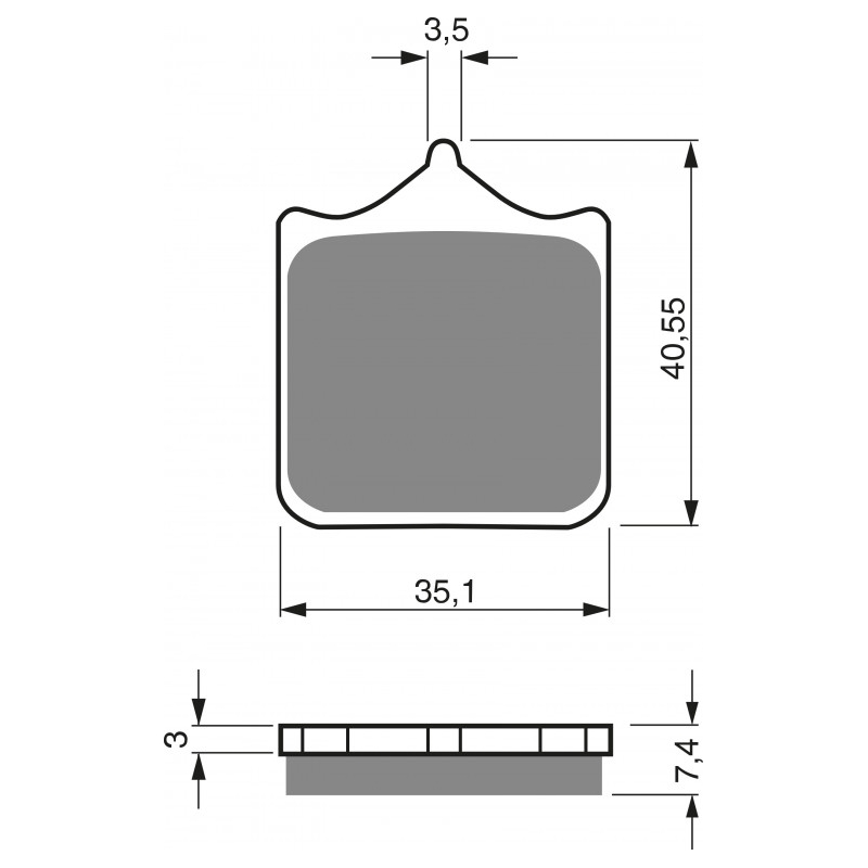 Brake pads GOLDFREN S33 STREET FRONT (1 set = 4 pcs)