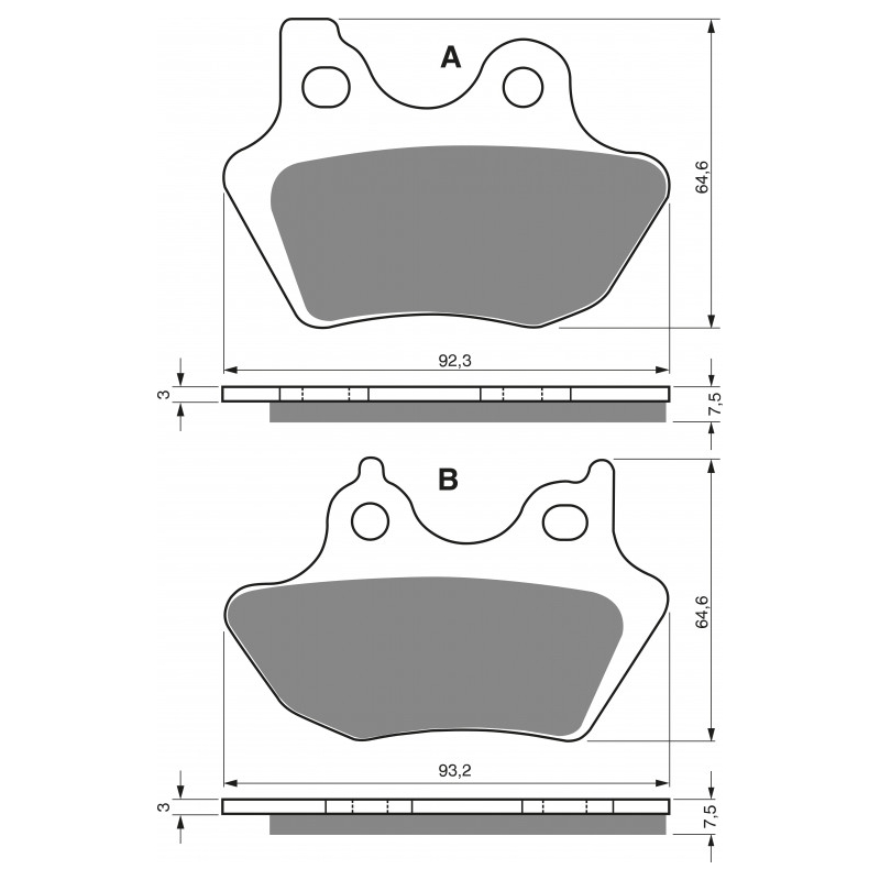 Brake pads GOLDFREN S33 STREET FRONT