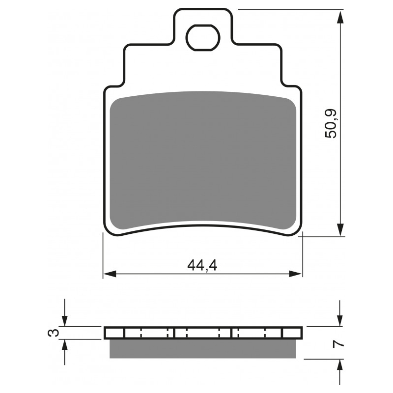 Brake pads GOLDFREN K5 (1 set = 4 pcs)