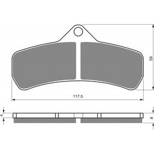 Brake pads GOLDFREN 145 GP6