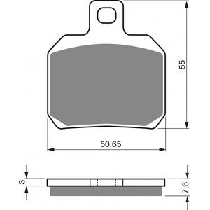 Brake pads GOLDFREN 152 GP6