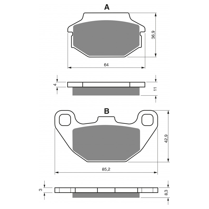 Brake pads GOLDFREN K5