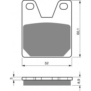 Brake pads GOLDFREN 169 GP6