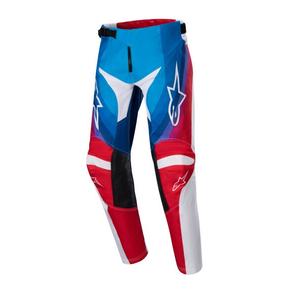 Spodnie motocrossowe Alpinestars Racer Pneuma 2024 Kids biało-niebiesko-czerwone