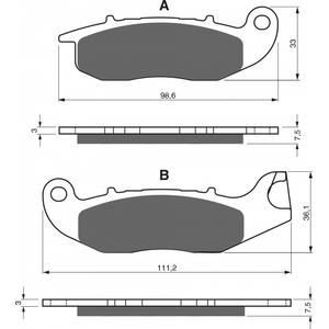 Brake pads GOLDFREN 210 S3