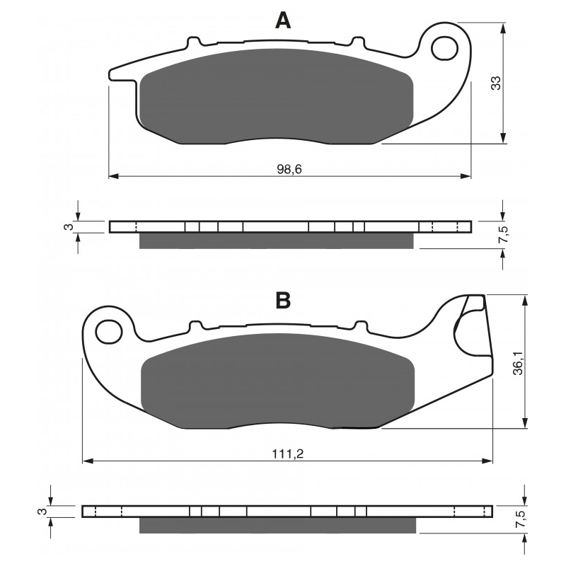 Brake pads GOLDFREN S3