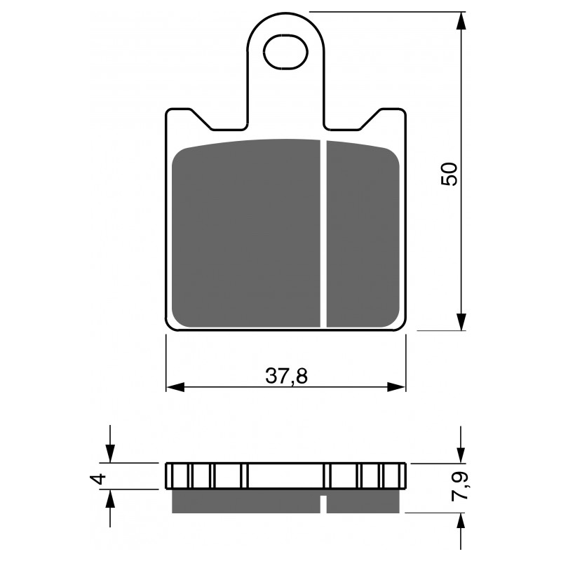 Brake pads GOLDFREN AD (1 set = 4 pcs)