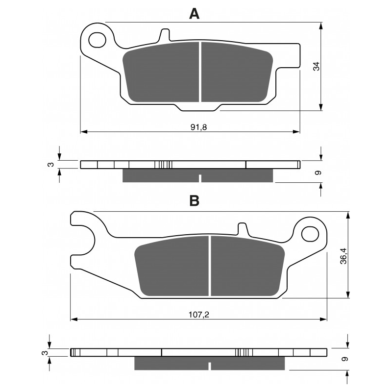 Brake pads GOLDFREN AD  STREET