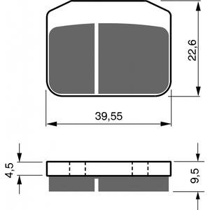 Brake pads GOLDFREN 220 GP6