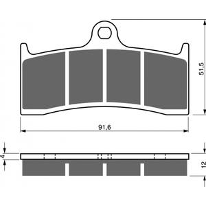Brake pads GOLDFREN 225 GP6