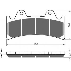 Brake pads GOLDFREN 227 GP6