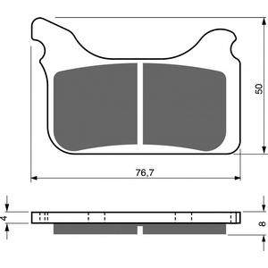 Brake pads GOLDFREN 231 GP6