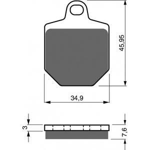 Brake pads GOLDFREN 238 GP6