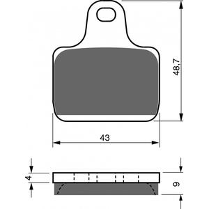 Brake pads GOLDFREN 239 GP6 (1 set = 4 pcs)