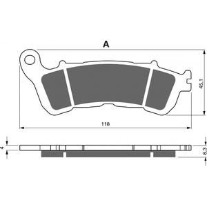 Brake pads GOLDFREN 257 GP6