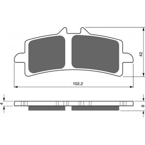 Brake pads GOLDFREN 258 GP6
