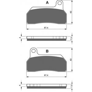 Brake pads GOLDFREN 259 GP6