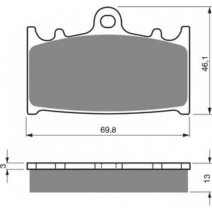 Brake pads GOLDFREN 206 S3