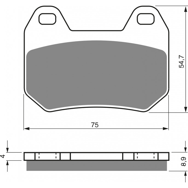 Brake pads GOLDFREN S33 STREET REAR
