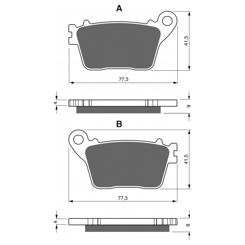 Brake pads GOLDFREN S33 STREET REAR