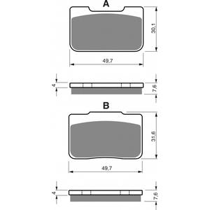 Brake pads GOLDFREN 203 GP6