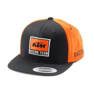 KTM Kids Team Flat Cap OS czarno-pomarańczowa