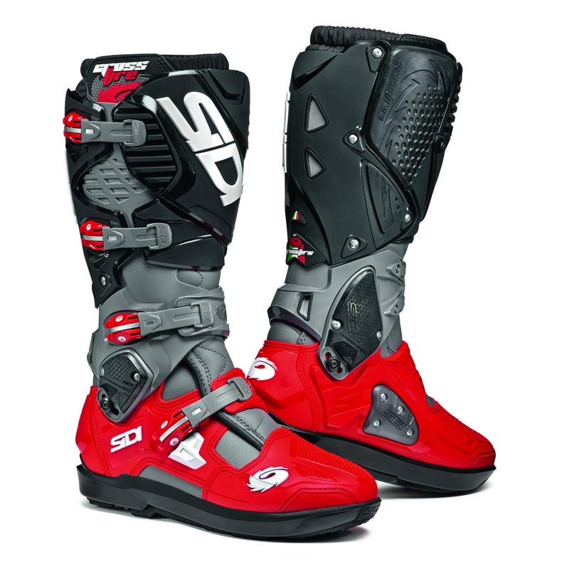 Buty motocyklowe SIDI CROSSFIRE 3 SRS szaro-czerwono-czarne