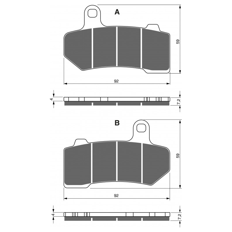 Brake pads GOLDFREN S33 STREET FRONT