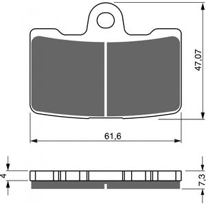 Brake pads GOLDFREN 269 GP6 (1 set = 4 pcs)