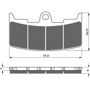 Brake pads GOLDFREN 270 GP6