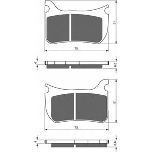 Brake pads GOLDFREN 276 GP6