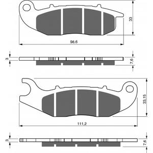 Brake pads GOLDFREN 278 GP6