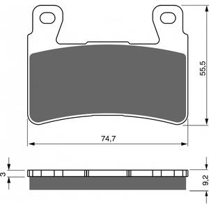 Brake pads GOLDFREN 279 GP6