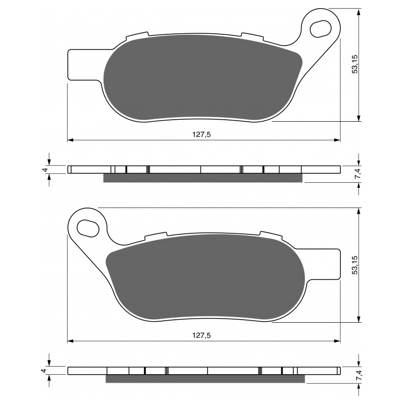 Brake pads GOLDFREN S33 STREET REAR