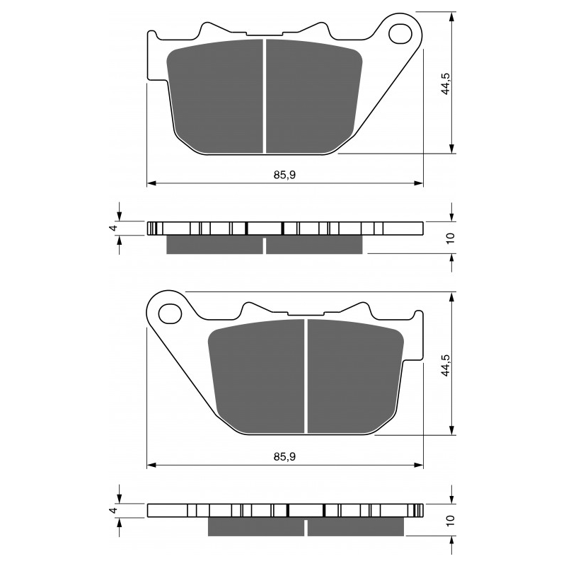 Brake pads GOLDFREN S33 STREET REAR