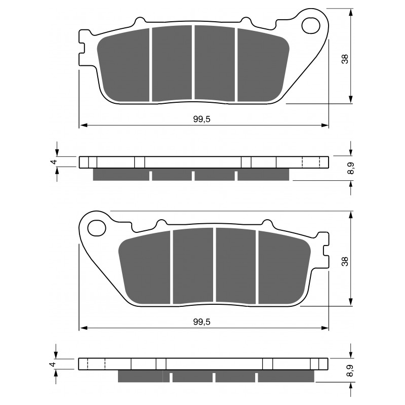 Brake pads GOLDFREN S33 STREET REAR