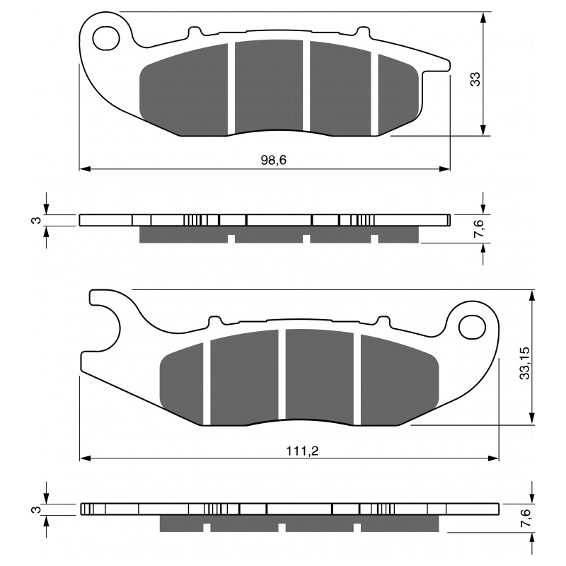 Brake pads GOLDFREN S33 STREET FRONT