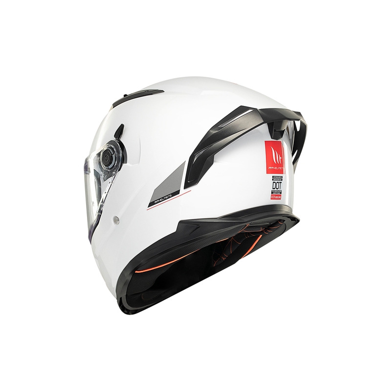 MT BRAKER SV SOLID A0 integralny kask motocyklowy biały