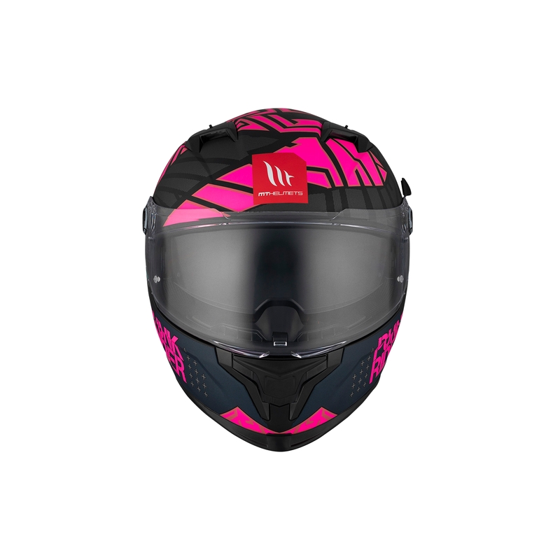 MT BRAKER SV PUNK RIDER B8 czarno-różowy integralny kask motocyklowy