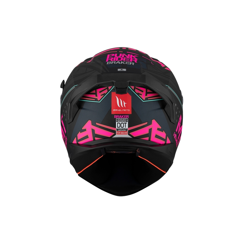 MT BRAKER SV PUNK RIDER B8 czarno-różowy integralny kask motocyklowy